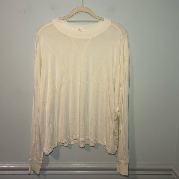 FP Movement By Free People White Runner Up Long Sleeve in Sail Size Small - Picture 2 of 10